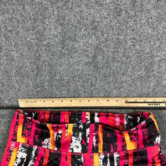 Reebok Capri Leggings Womens Size M Multicolor Abstract Print Stretch Activewear - Picture 5 of 10